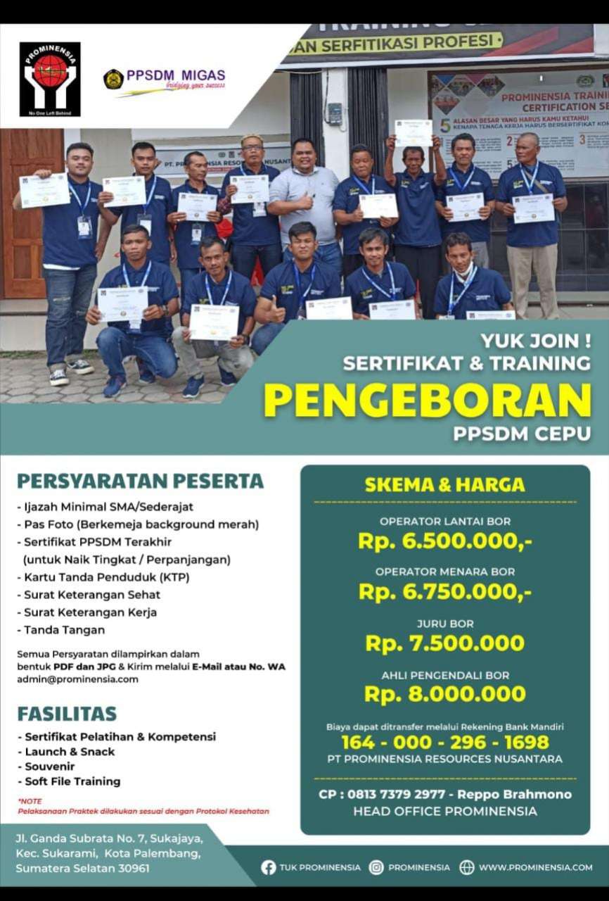 Training & Certification Pemboran (BOR) - PPSDM Cepu 